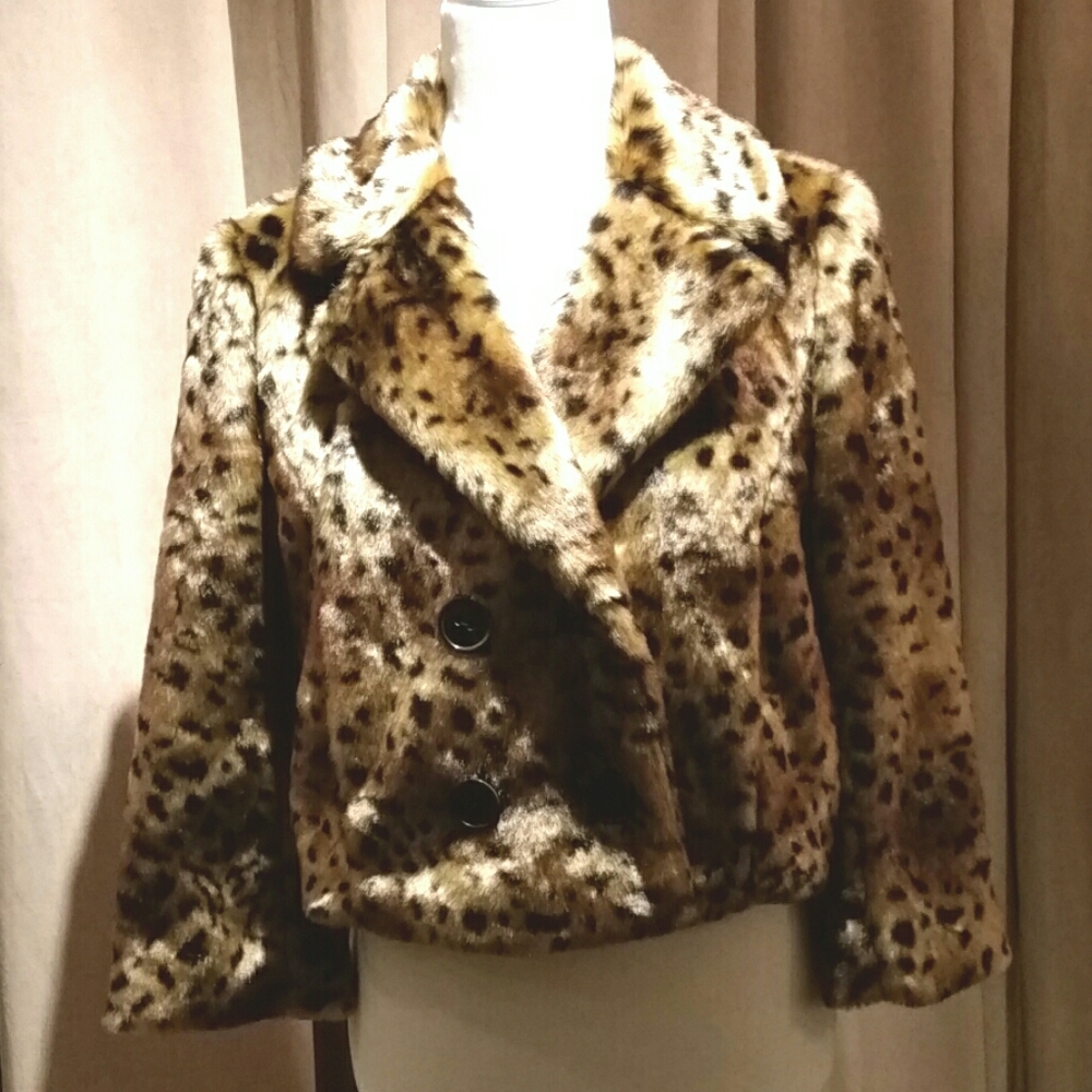 Loft faux fur double breasted coat - Picture 8 of 8